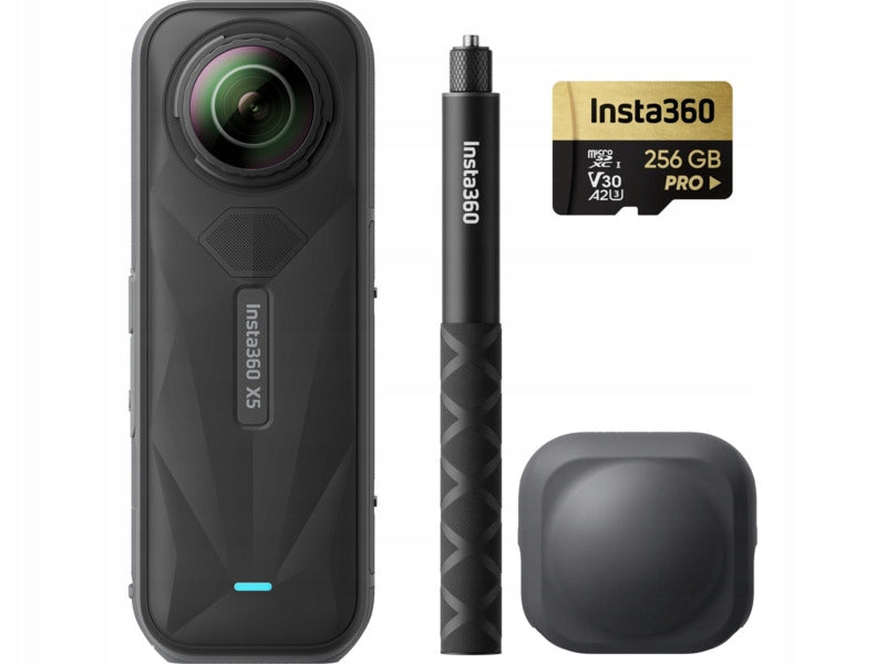 INSTA360 X5 Explorer Bundle Spherical Camera with Accessories, 360° Videos