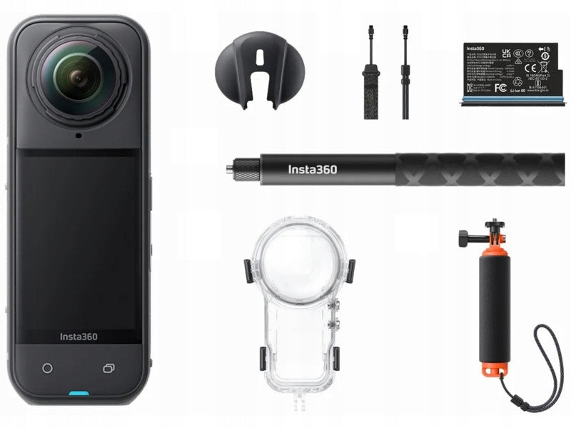 INSTA360 X5 Invisible Dive Bundle 8K/30 FPS Spherical Camera with Accessories