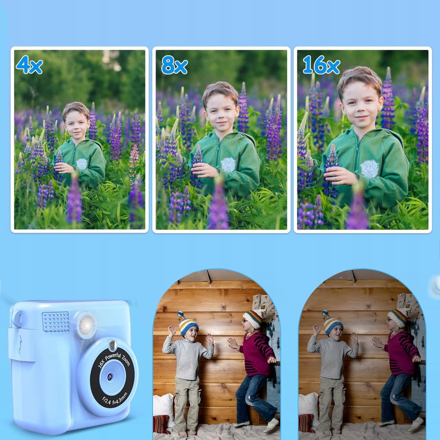 INSTANT CAMERA CHILD WITH 3 ROLLS OF PRINTER PAPER Brand no brand