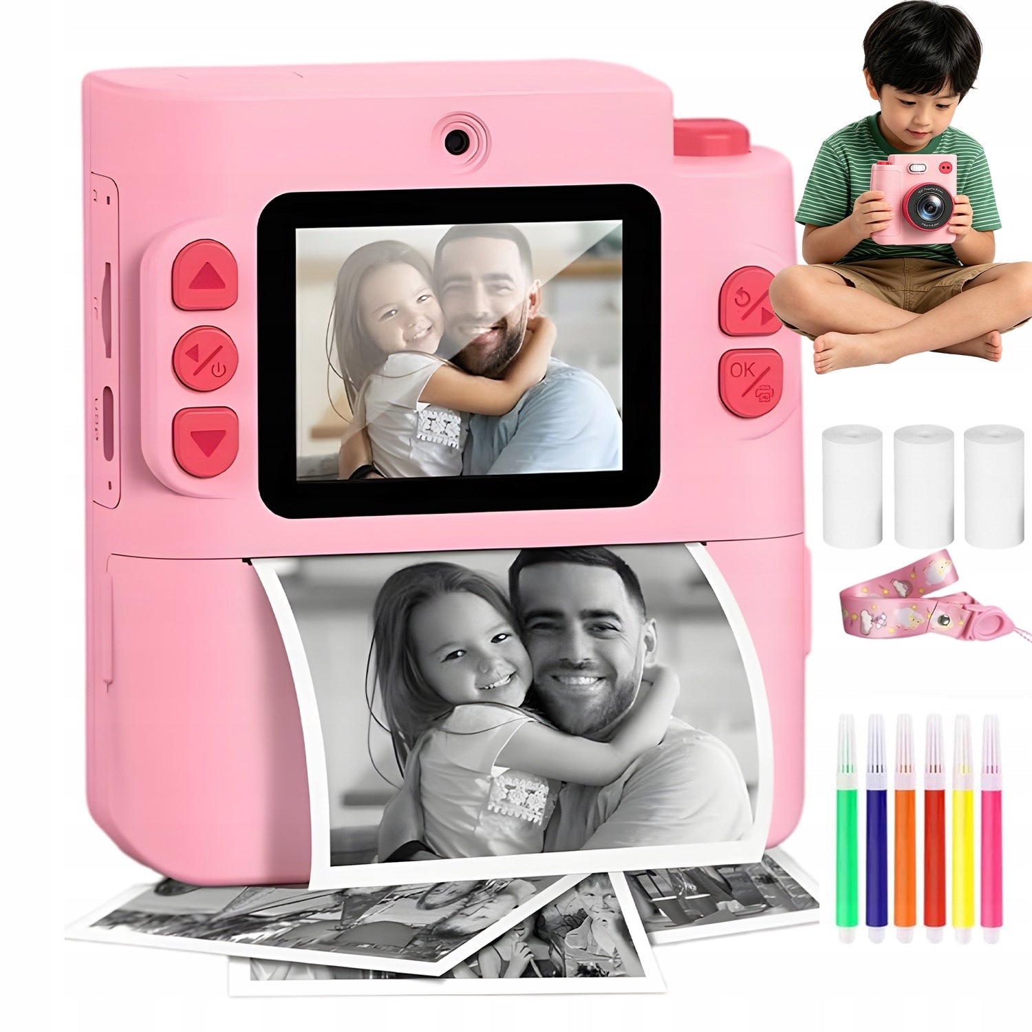 INSTANT CAMERA CHILDREN 1080P SELFIE ZOOM 16X GIFT CHILDREN