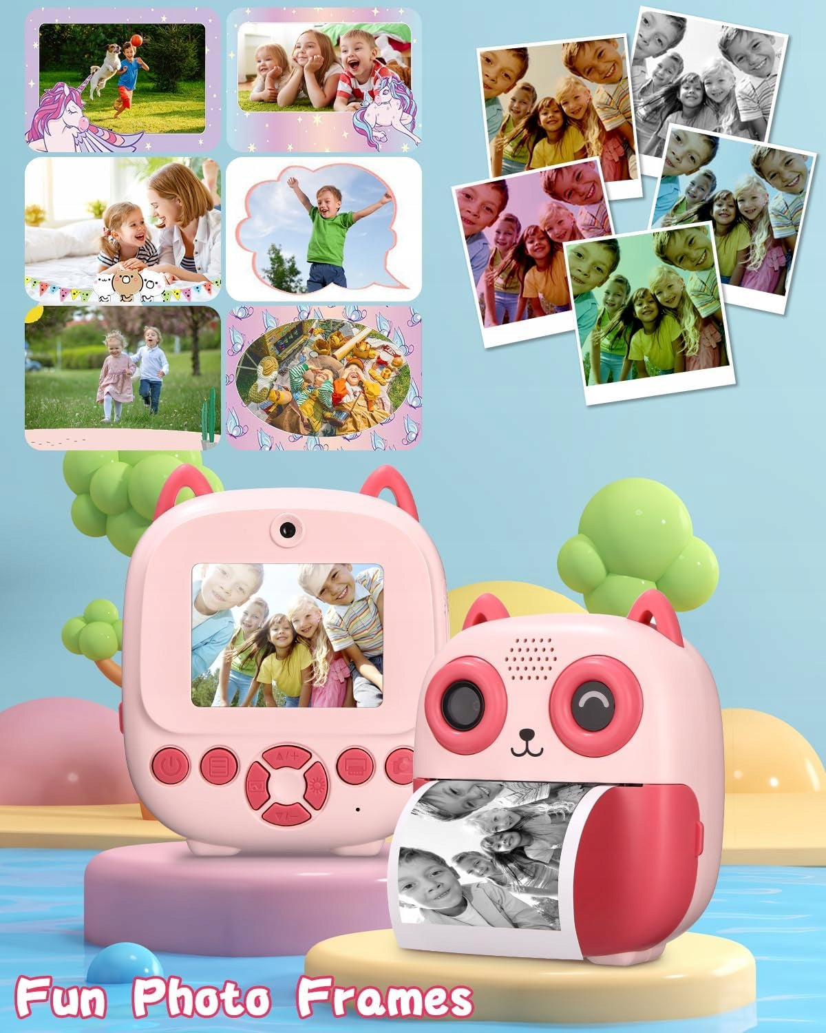 INSTANT CAMERA FOR CHILDREN COMPLETE SET PERFECT FOR A KITTEN GIFT Manufacturer code APARAT NATYCHMIASTOWY IDEALNY PREZENT DZIECI