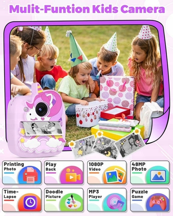 INSTANT CAMERA FOR CHILDREN DIGITAL PHOTO PINK UNICORN Manufacturer code APARATNIEB