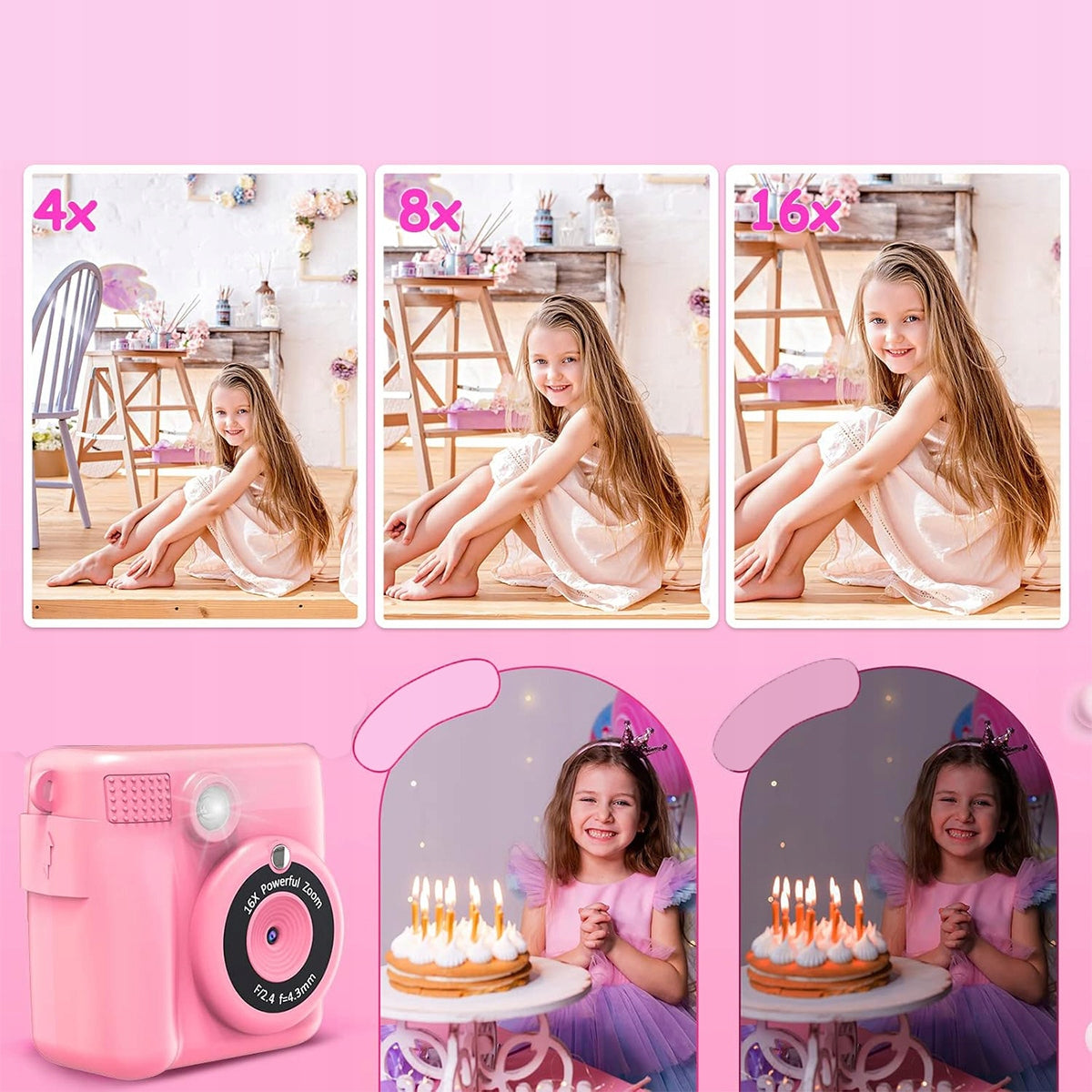 INSTANT CAMERA FOR CHILDREN MINI THERMAL PRINTER + 3 ROLLS Brand no brand