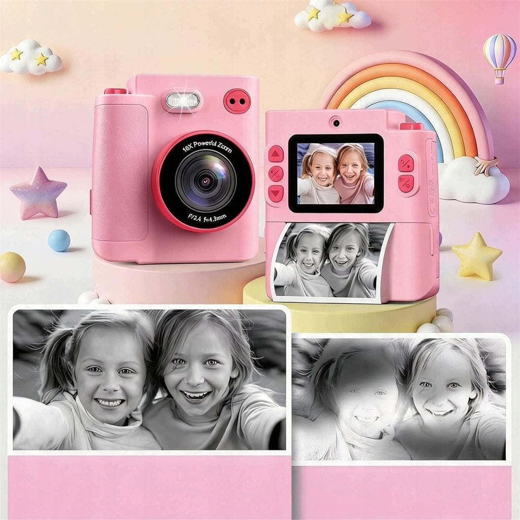 INSTANT CAMERA FOR CHILDREN PRINT MINI PRINTER + 3 ROLLS 16X 1080P Model sdegrtfhtfg
