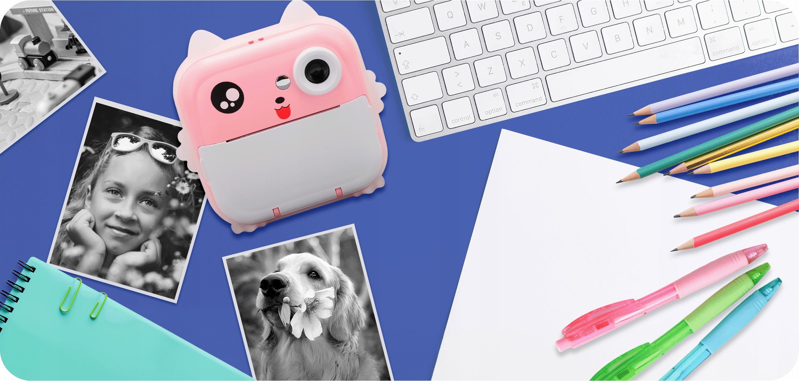 INSTANT CAMERA FOR CHILDREN PRINT MINI THERMAL PRINTER + 1 ROLL Manufacturer code APARAT NATYCHMIASTOWY DLA DZIECI DRUKUŚ