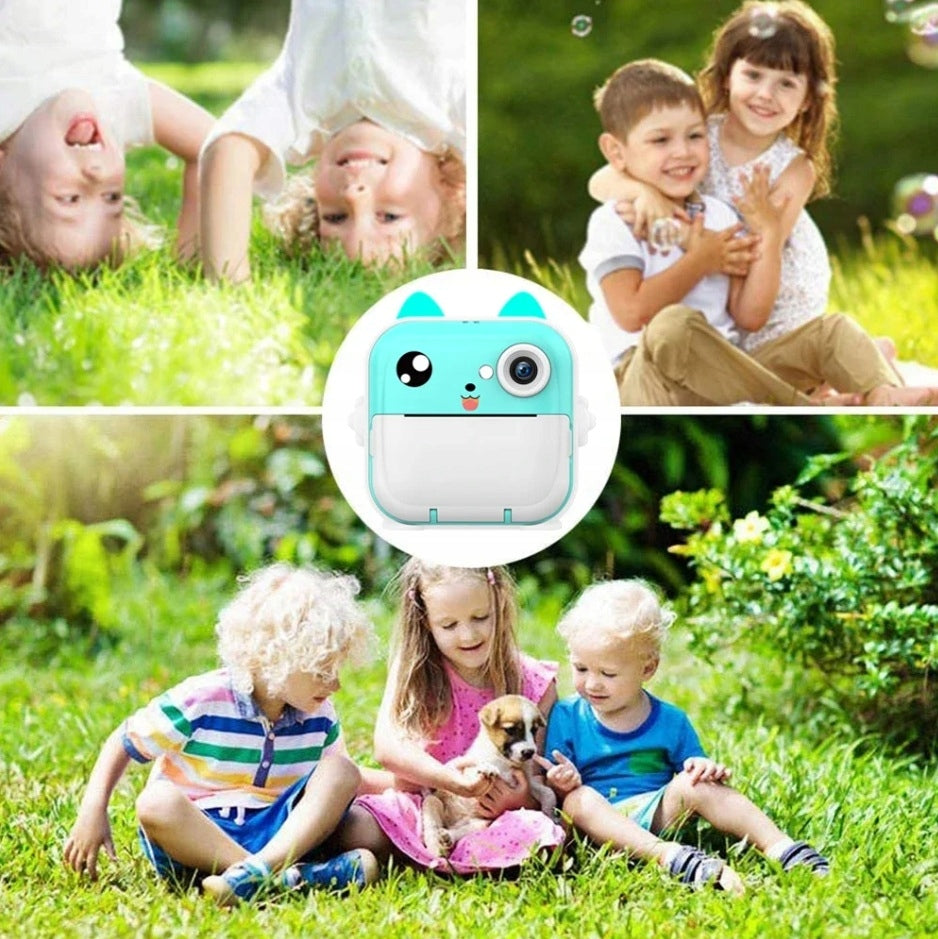 INSTANT CAMERA FOR CHILDREN PRINT THERMAL PRINTER + ROLLS 13PCS Packaging status original