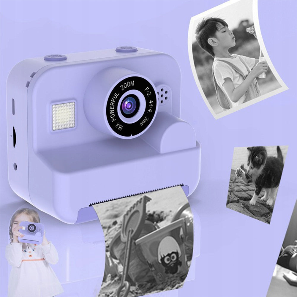 INSTANT CAMERA FOR CHILDREN WITH 5 GAMES 12MP PURPLE – PHOTOGRAPHY Packaging status original