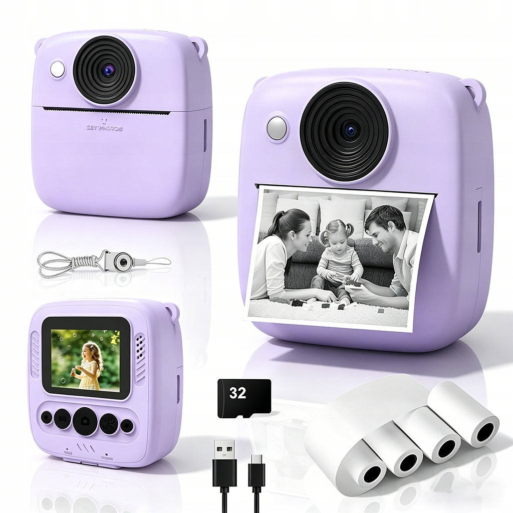 INSTANT CAMERA FOR CHILDREN WITH PRINTING PAPER*4 32GB