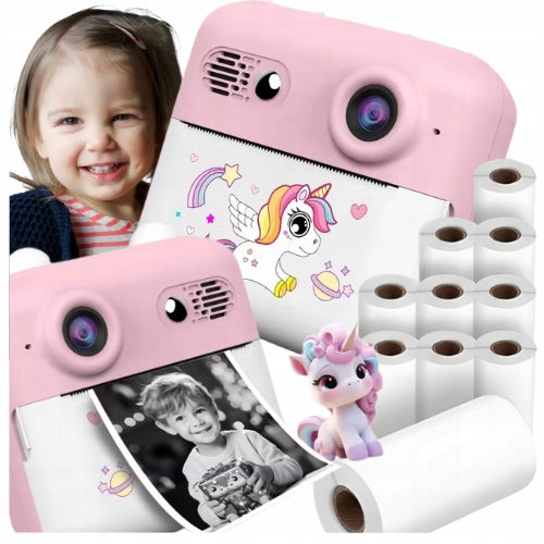 INSTANT CAMERA FOR CHILDREN WITH THERMAL PRINTER 11 ROLLS PER SANTA CLAUS Packaging status original