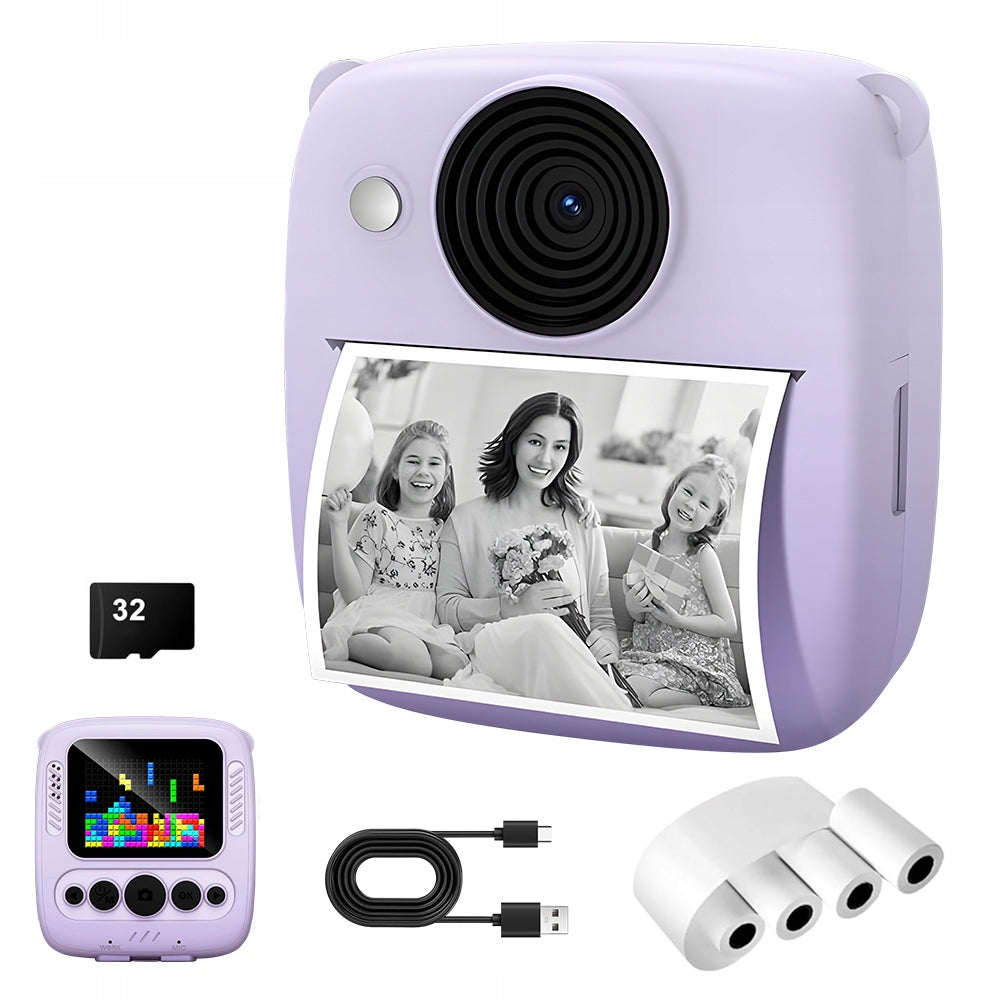 INSTANT CAMERA WITH PRINTER 48MP 1080P ZOOM 16X CAMERA 32GB