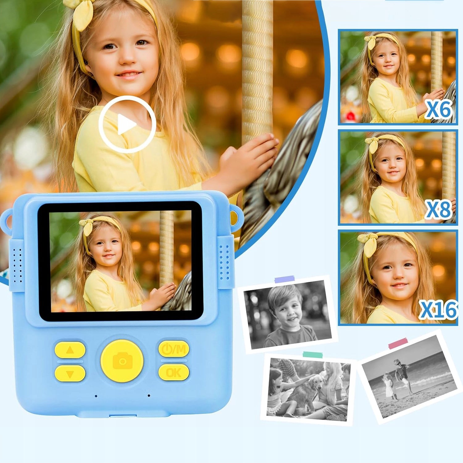 INSTANT DIGITAL CAMERA PRINTER FOR KIDS + CARTRIDGES Brand Bedee