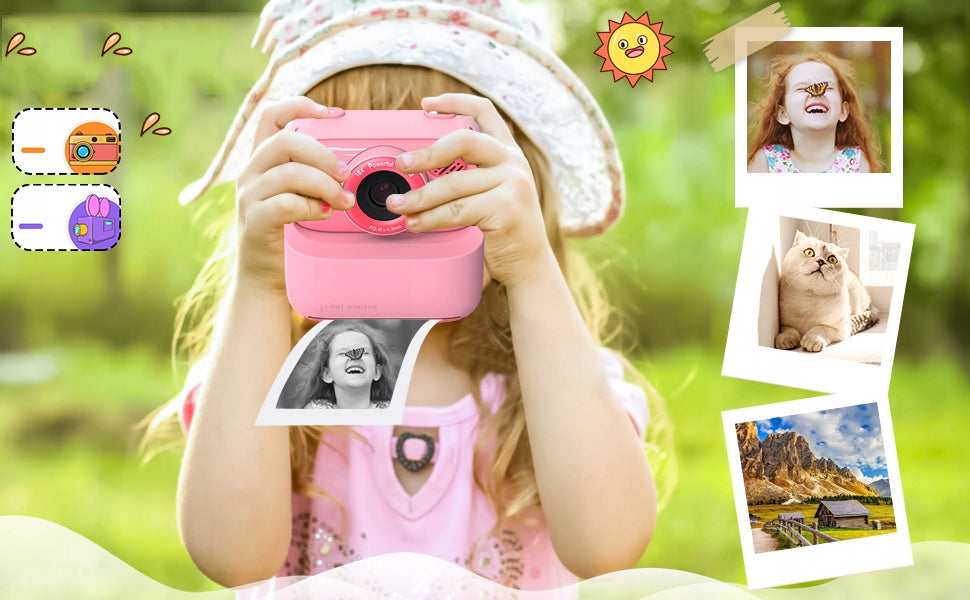 INSTANT DIGITAL CAMERA WITH PRINTER + 3 CARTRIDGES + 32 GB Packaging status original