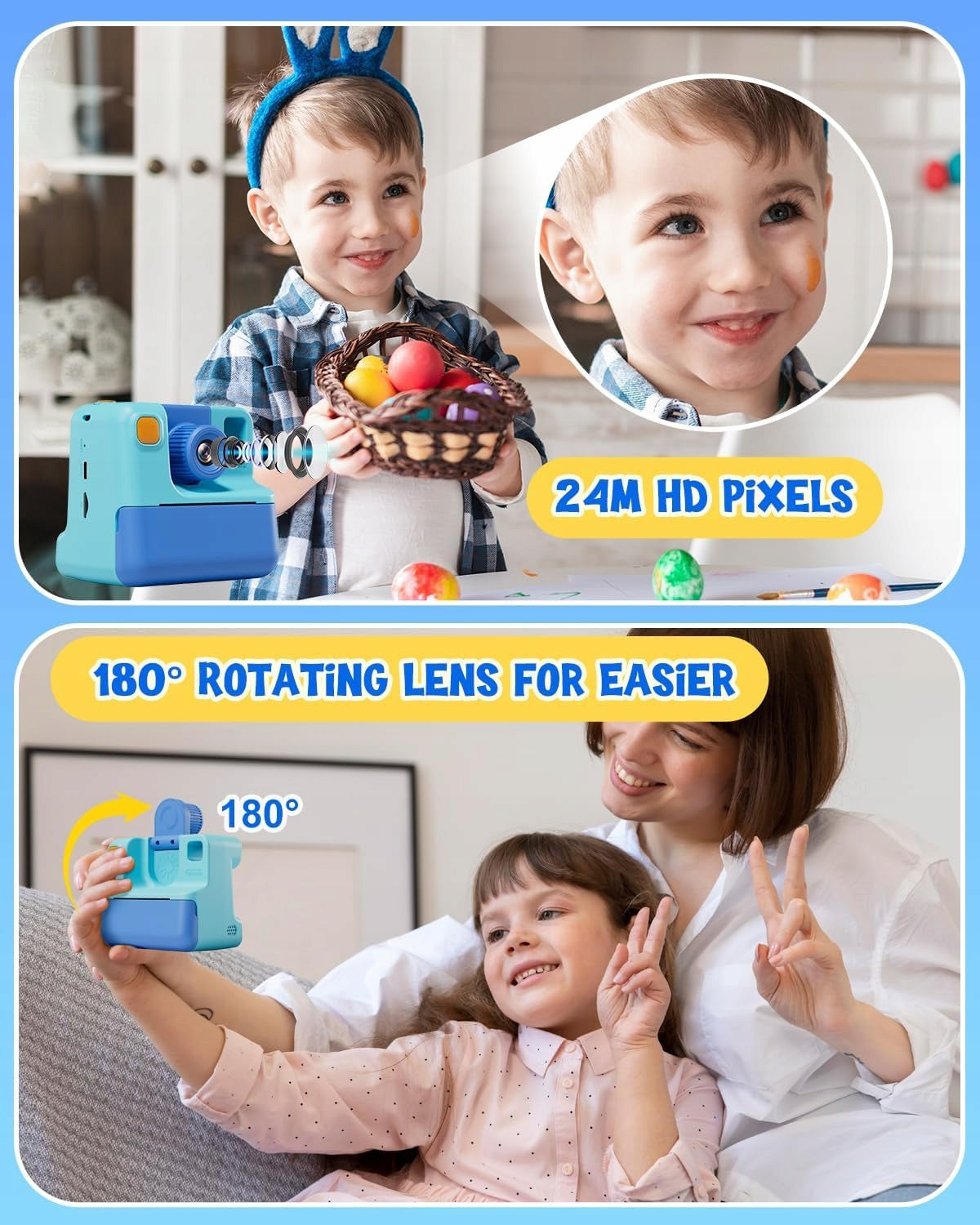 INSTANT DIGITAL PHOTO CAMERA FOR CHILDREN + 3x ROLLS +32G CARDS Brand no brand