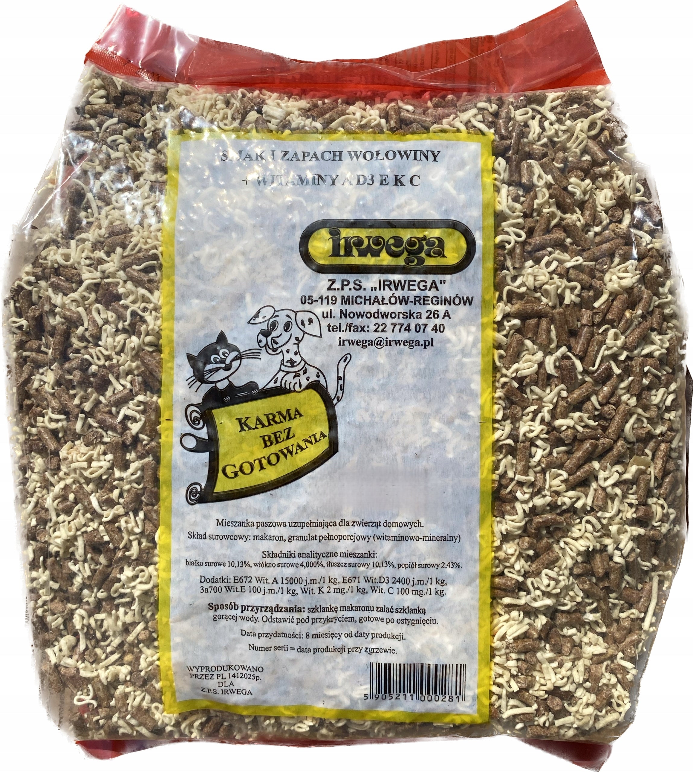 INSTANT NOODLES WITH VITAMINS FOR DOGS 10KG Manufacturer code MAKARON BŁYSKAWICZNY INSTANT