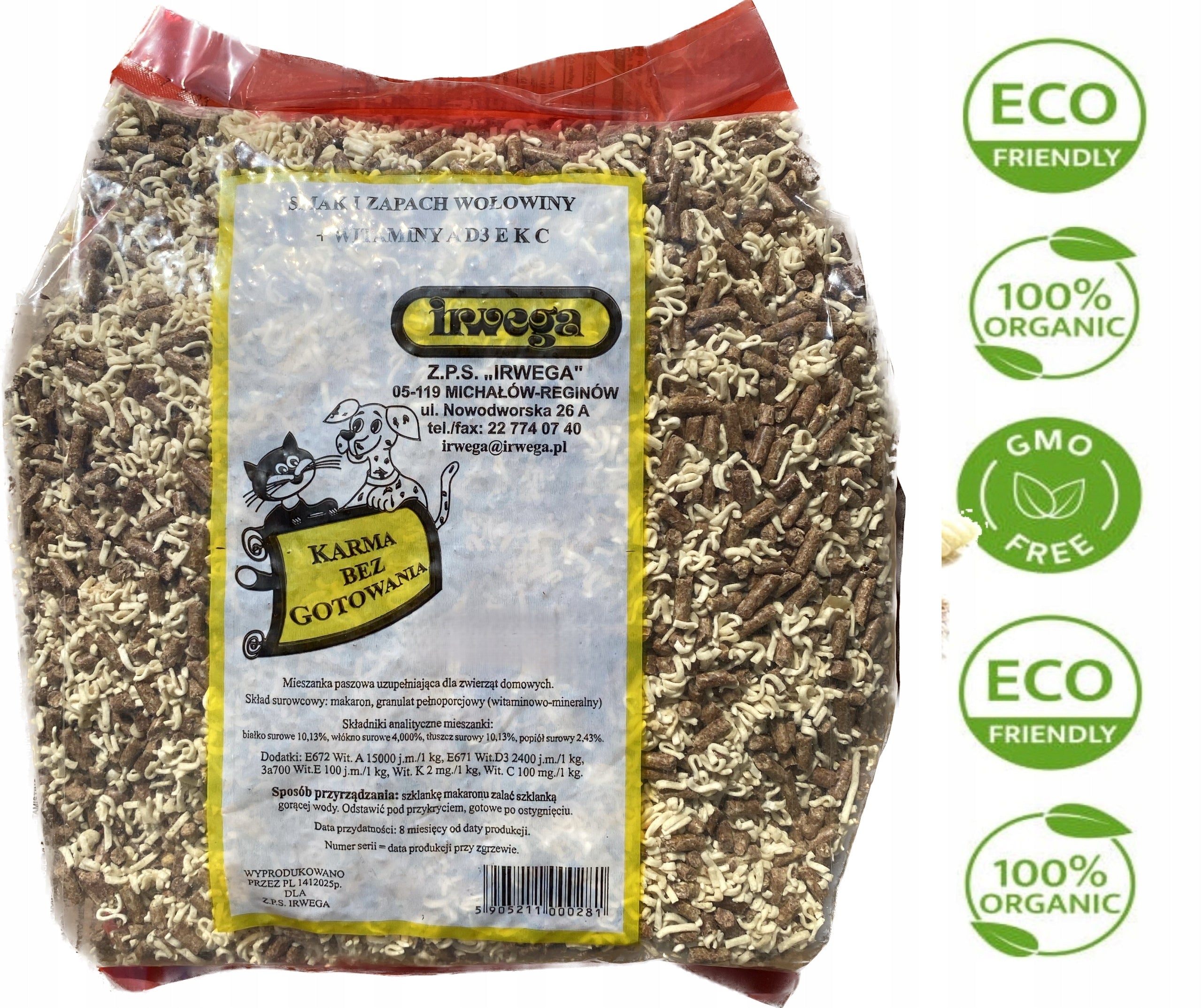 INSTANT NOODLES WITH VITAMINS FOR DOGS 10KG Packaging status original