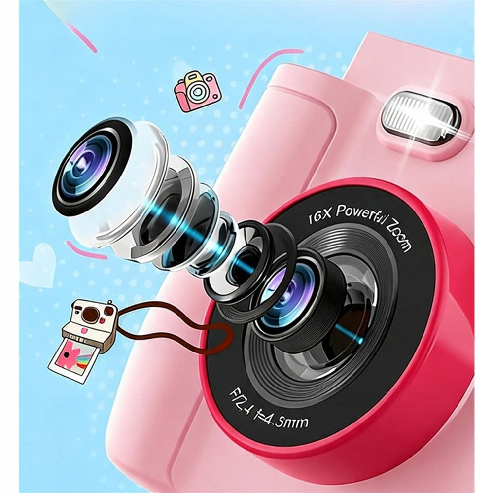INSTANT PRINT CAMERA FOR CHILDREN 1080P 32GB PINK Manufacturer code BEDEE