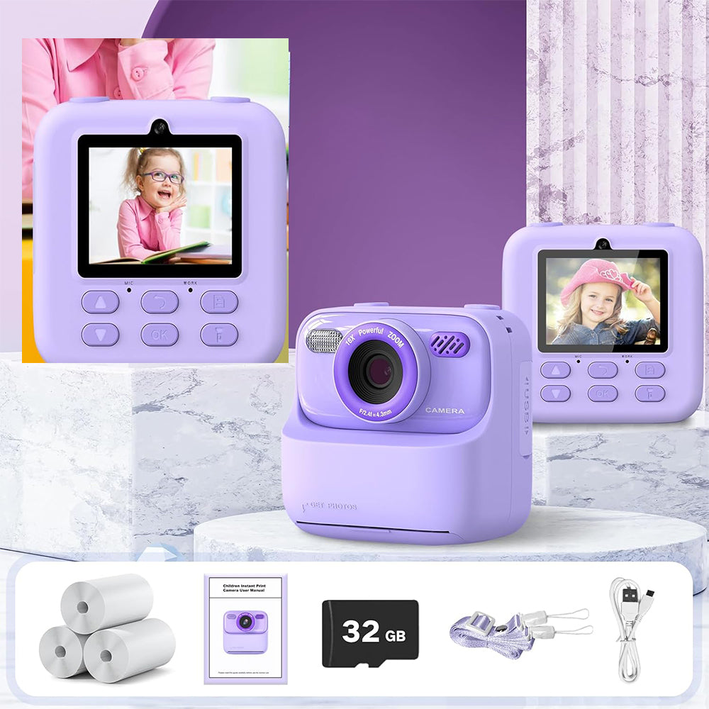 INSTANT VIDEO CAMERA MINI THERMAL PRINTER 3 ROLLS WITH FLASH Brand no brand