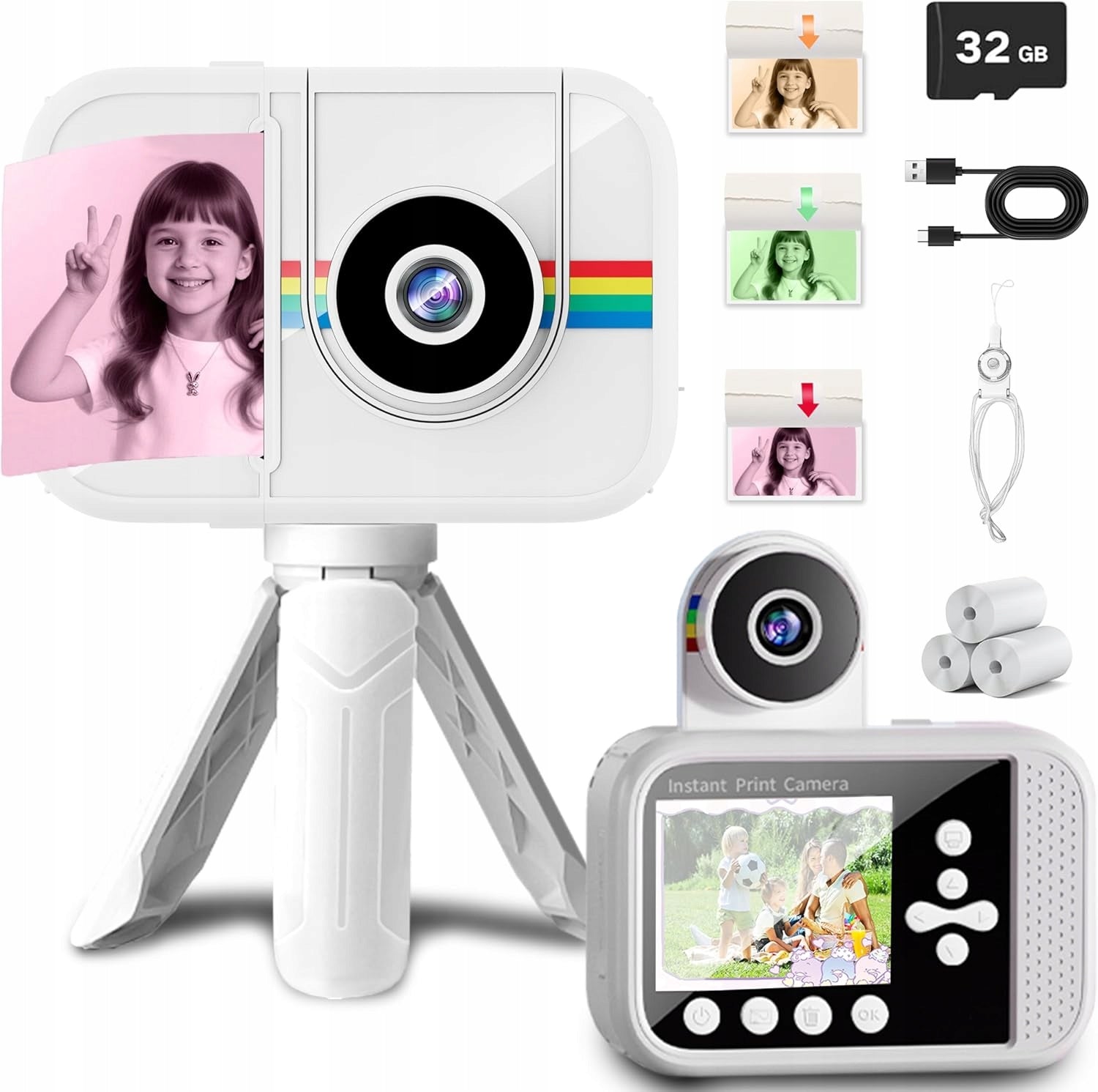 INSTANT camera for children photos color selfie game Print