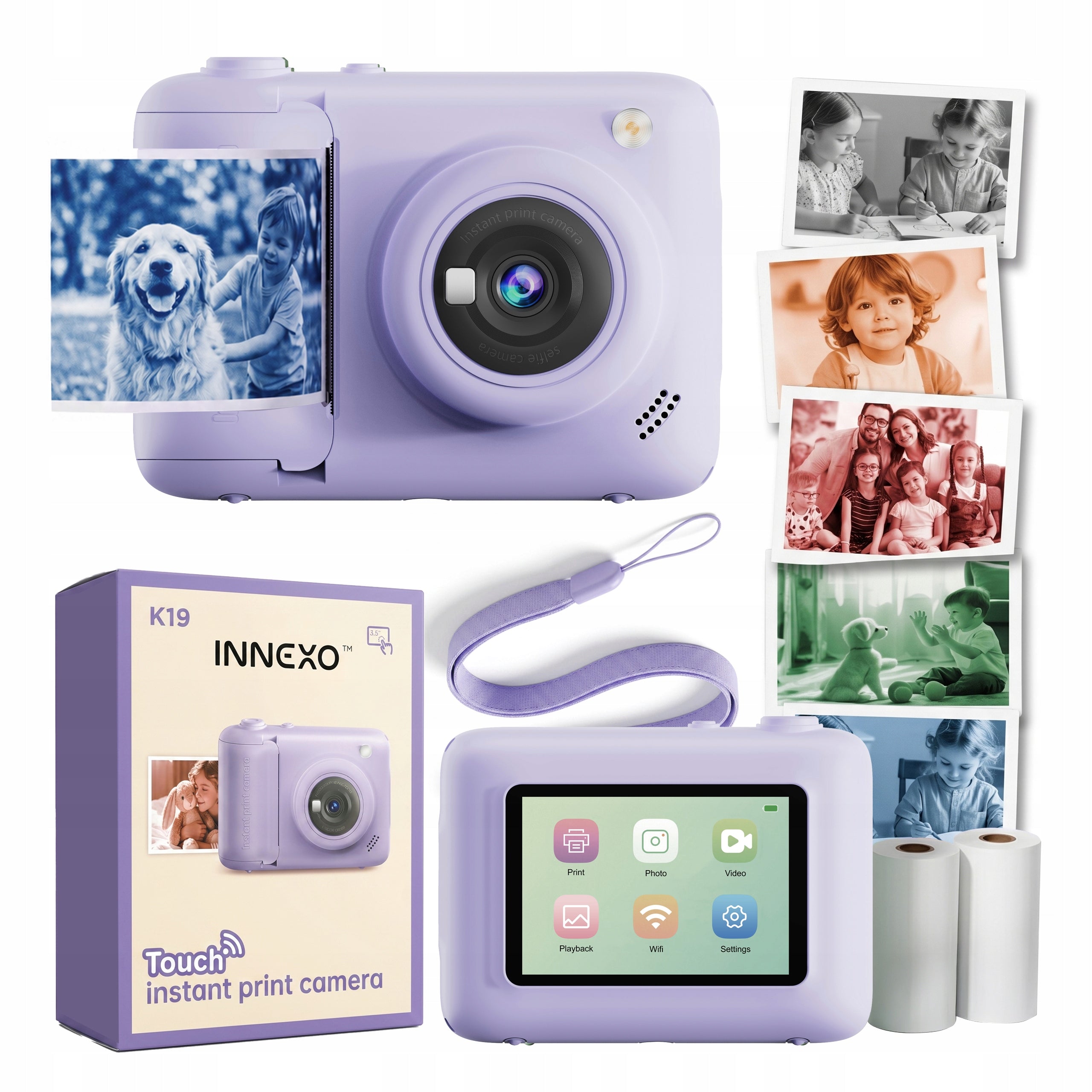 INSTANT camera for children touch color menu lamp PL WIFI Print