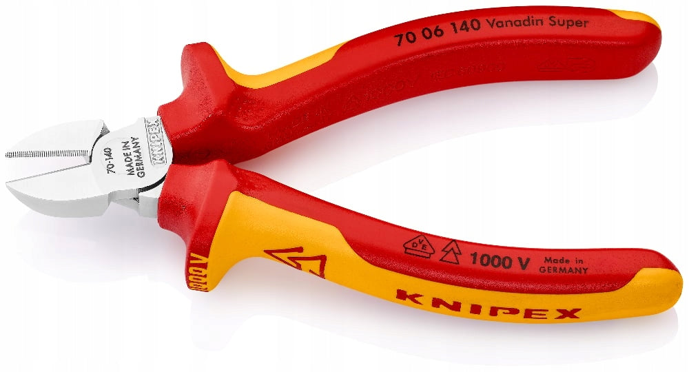 INSULATED SIDE CUTTING PLIERS 140MM 70 06 140 UNIVERSAL KNIPEX Brand Knipex