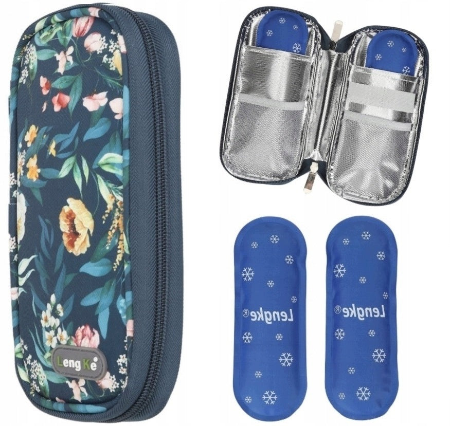 INSULATED THERMAL COVER COOLING BAG FOR INSULIN + 2 CARTRIDGES