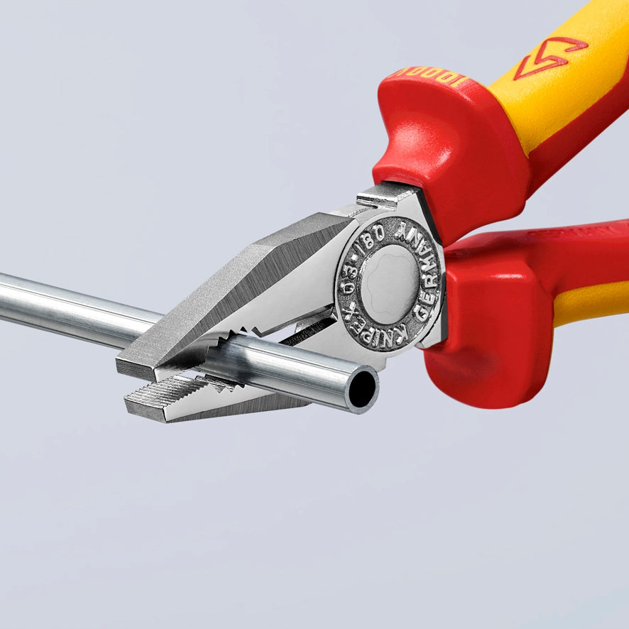 INSULATED UNIVERSAL PLIERS VDE 180MM 03 06 180 KNIPEX Additional information 1000V certificate hardened jaws