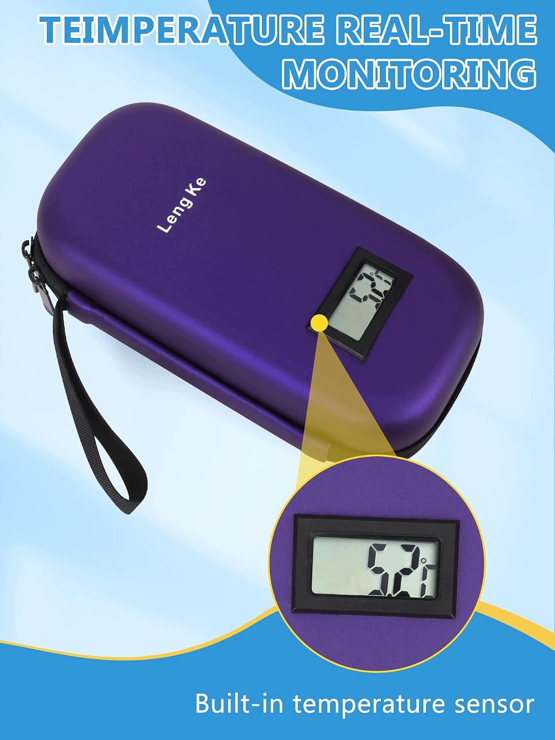 INSULIN COOLING BAG EVA PURPLE WITH ICE BAGS Medical device no