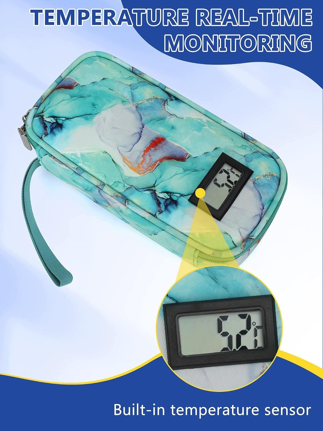 INSULIN COOLING BAG WITH 2 THERMOCOUPLES TSA MARBLE Medical device no
