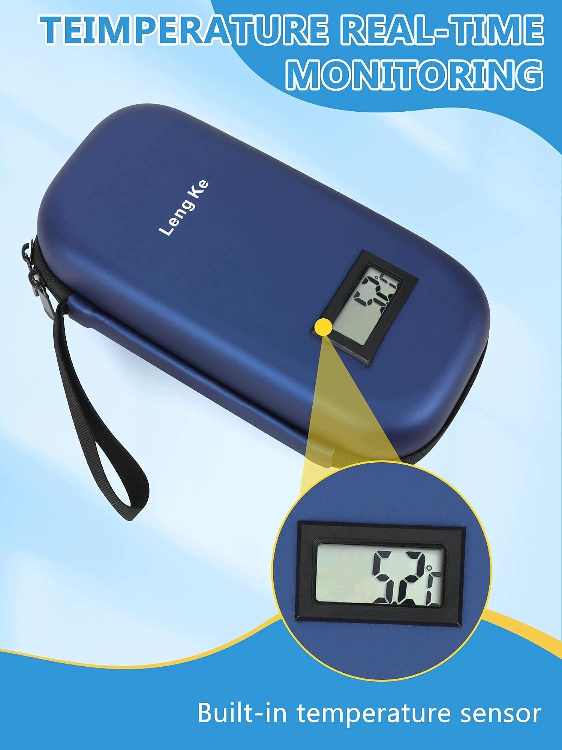 INSULIN MEDICINE COOLING BAG WITH THERMOMETER AND ICE BAGS TSA Medical device no