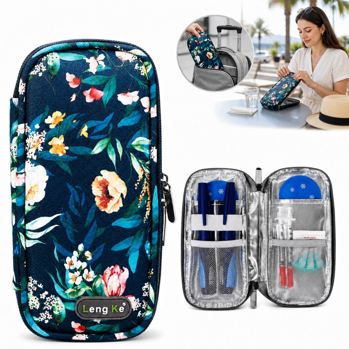 INSULIN STORAGE CASE WITH 2 ICE PACKS 20.5X9.5CM