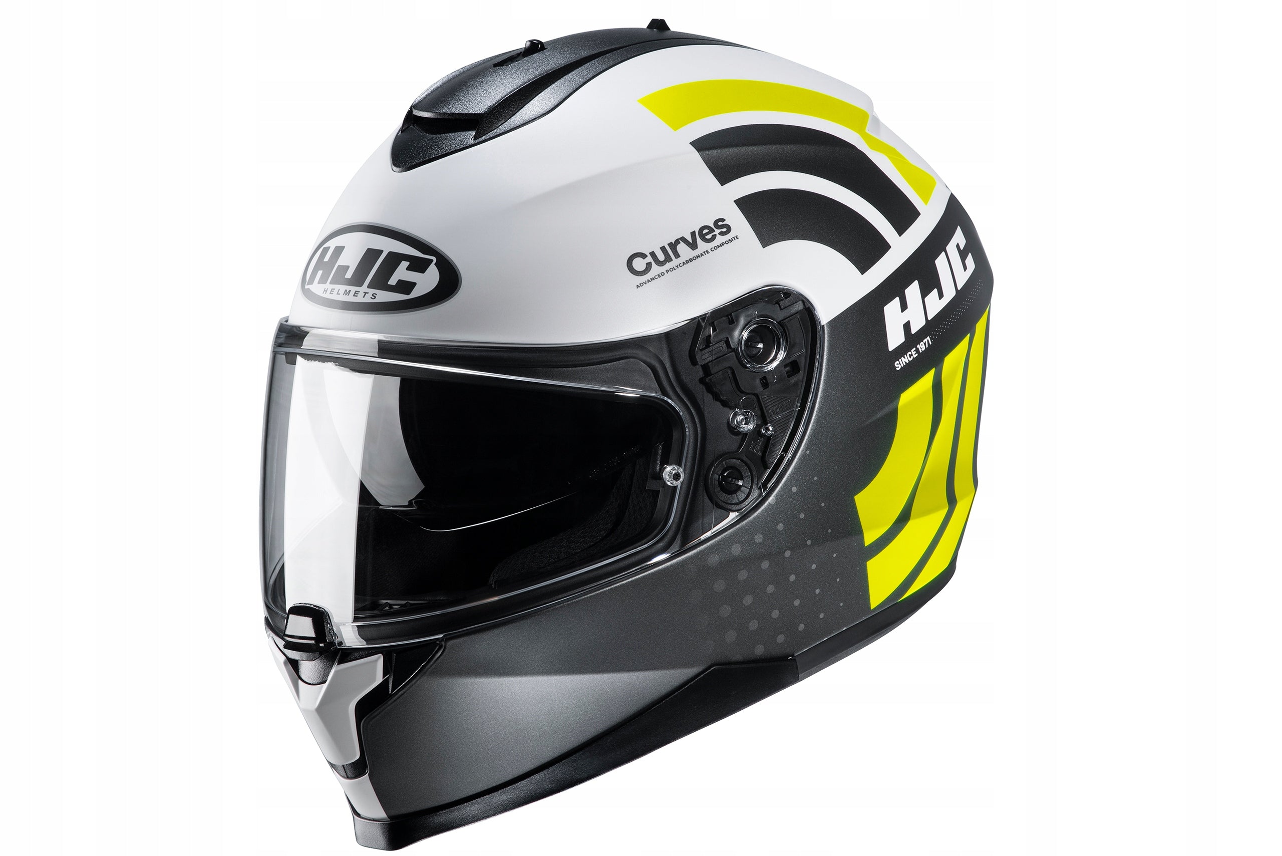 INTEGRAL HELMET HJC C70 CURVES GREY/WHITE/YELLOW XL
