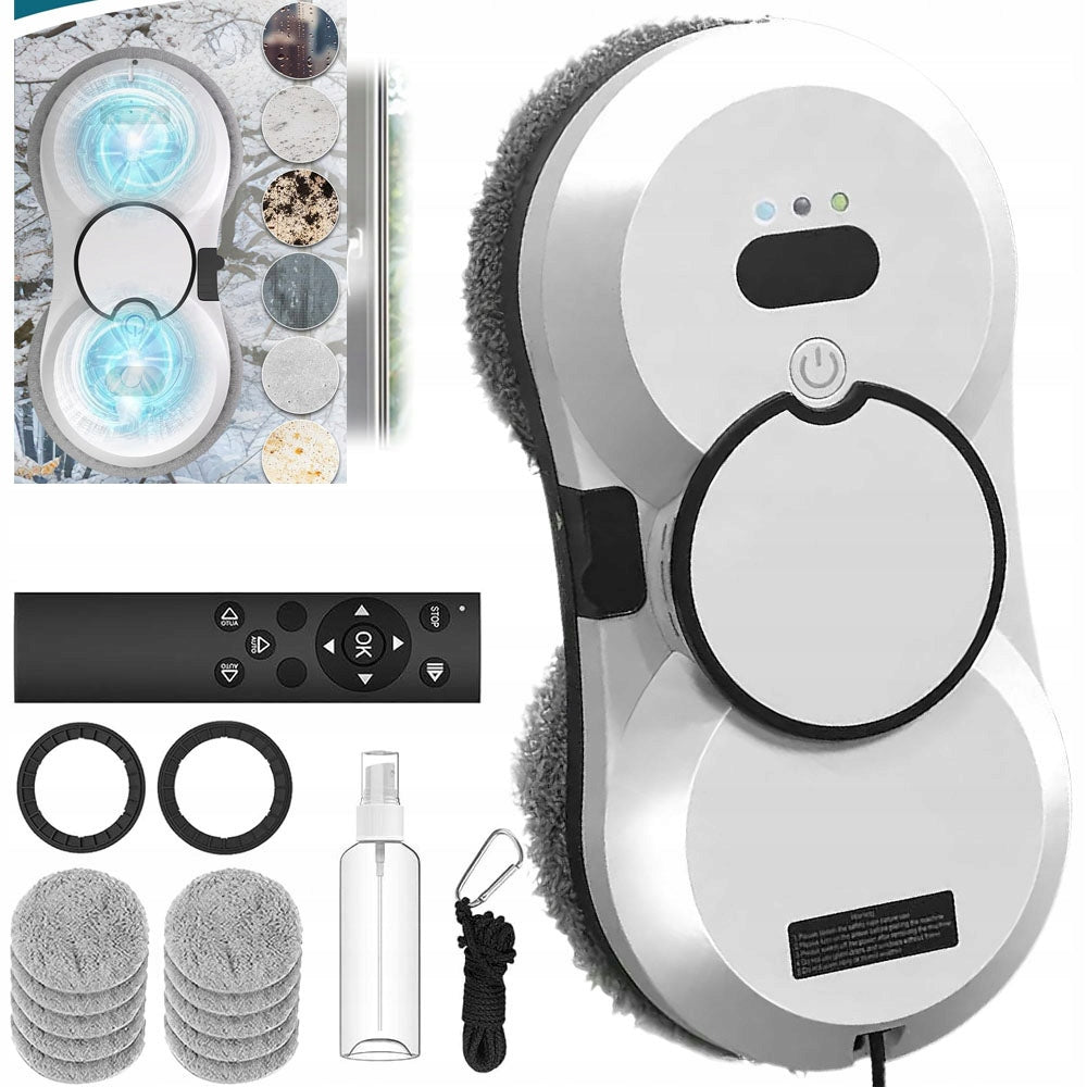 INTELLIGENT CLEANING ROBOT 5600PA SPIRAL MICROFIBER HEADS WHITE