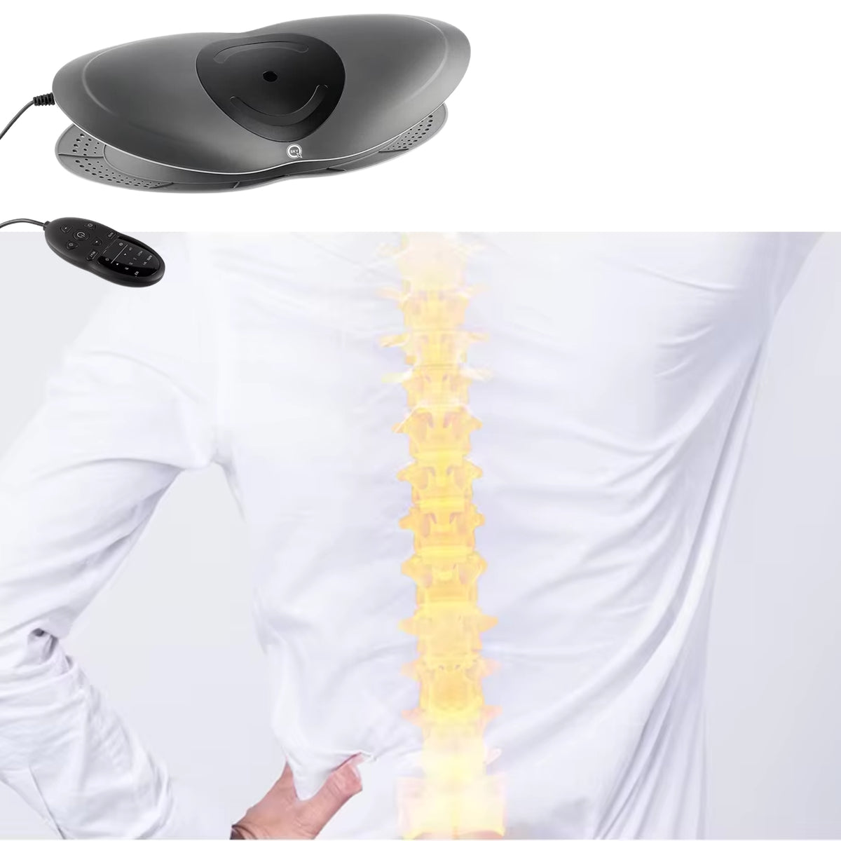 INTELLIGENT LUMBAGO SPINE MASSAGER SCIATICA HEATING VIBRATION Manufacturer code 03275036046