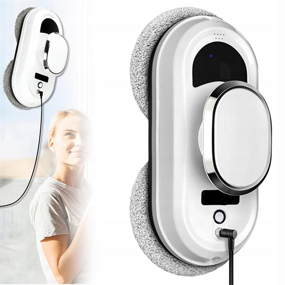 INTELLIGENT ROBOT FOR CLEANING WINDOWS AND MIRRORS WITH PROTECTION AGAINST
