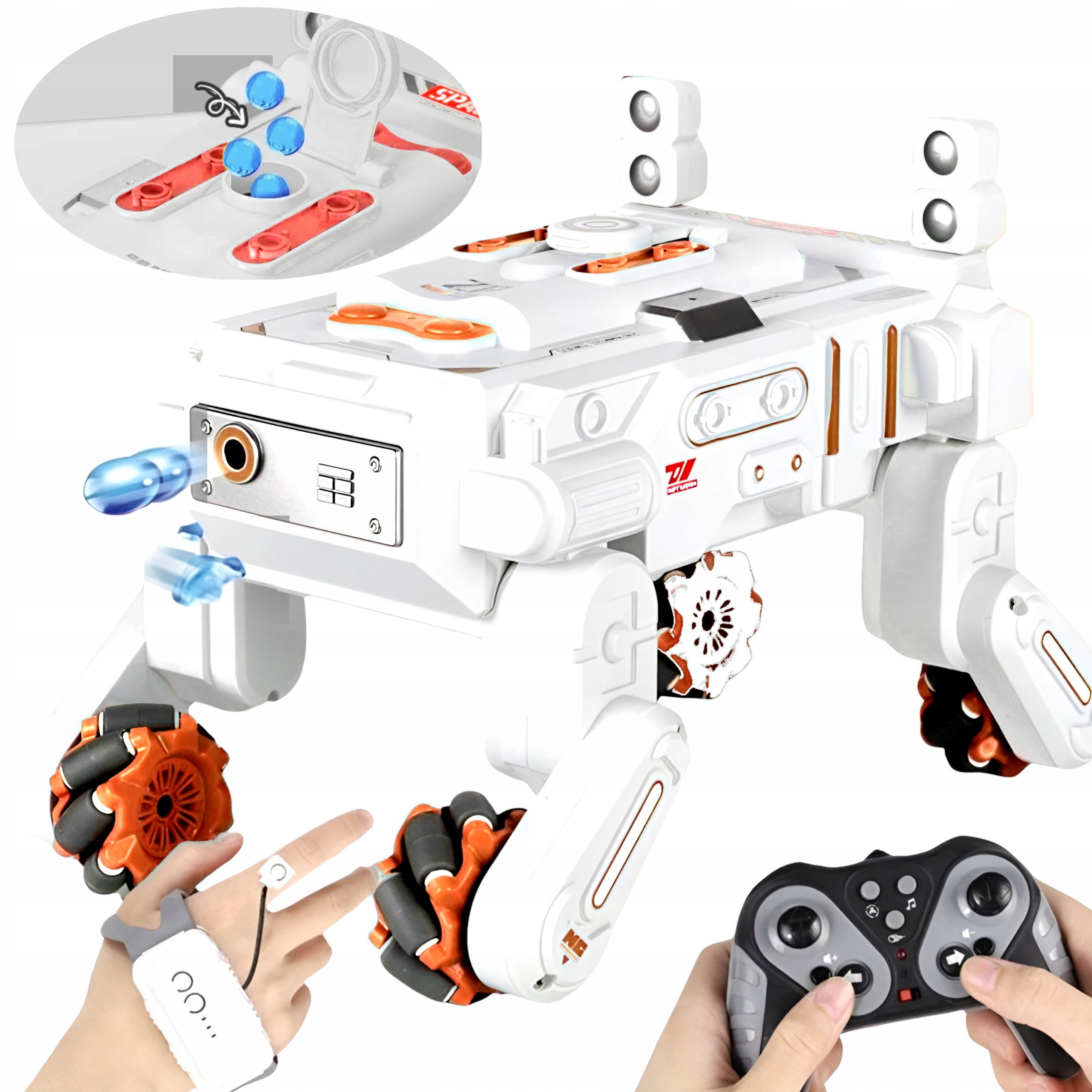 INTELLIGENT WATER ROVER R/C SPACE CAR REMOTE CONTROLLED BY FIELD HAND