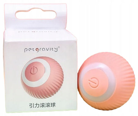 INTERACTIVE MOVING BALL RUNNING FUN BALL FOR CAT DOG PINK