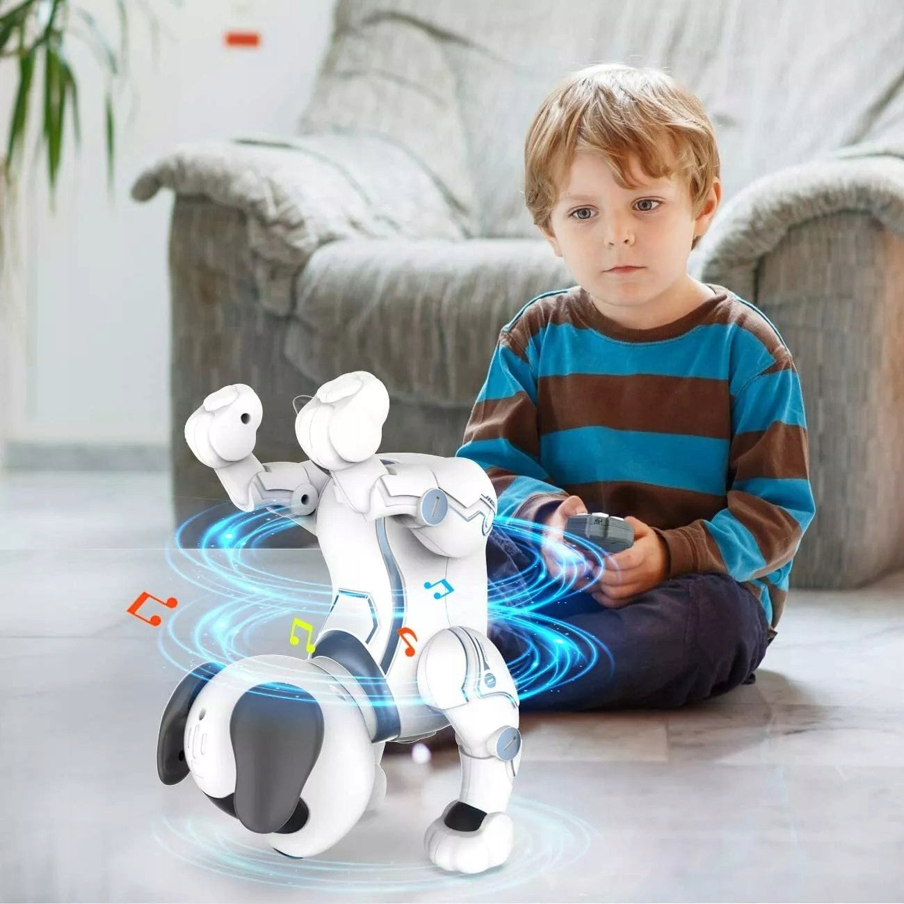 INTERACTIVE ROBO DOG REMOTE CONTROLLED VOICE REMOTE CONTROL TRICKS DANCES Manufacturer code Robo piesek zdalnie sterowany