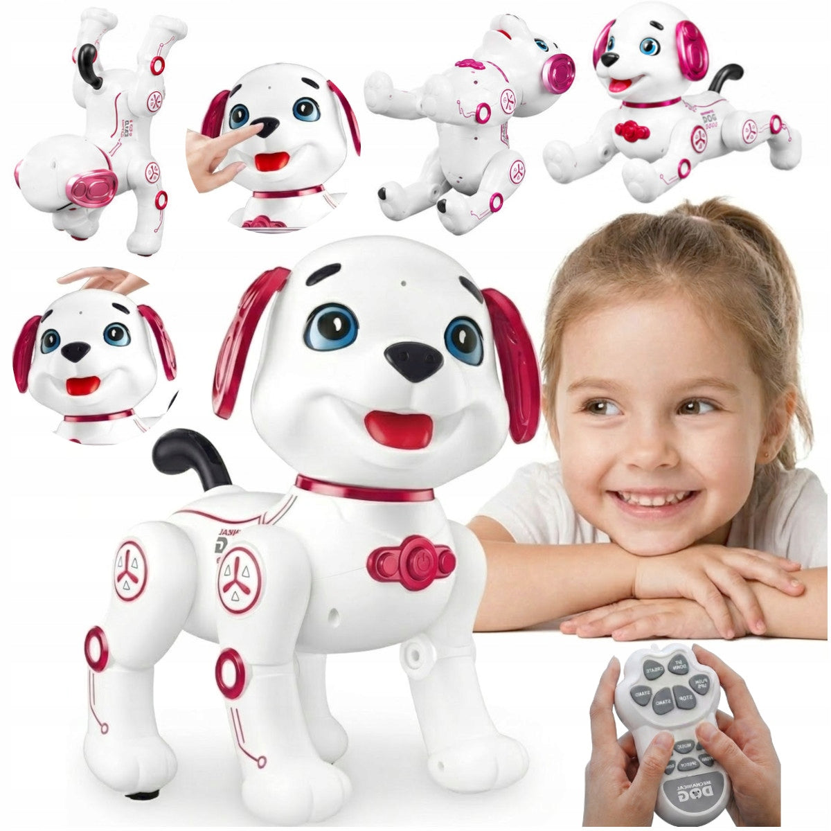 INTERACTIVE ROBOT DOG RC SMART DOG TOUCH DANCES PROGRAMMING LED GIFT