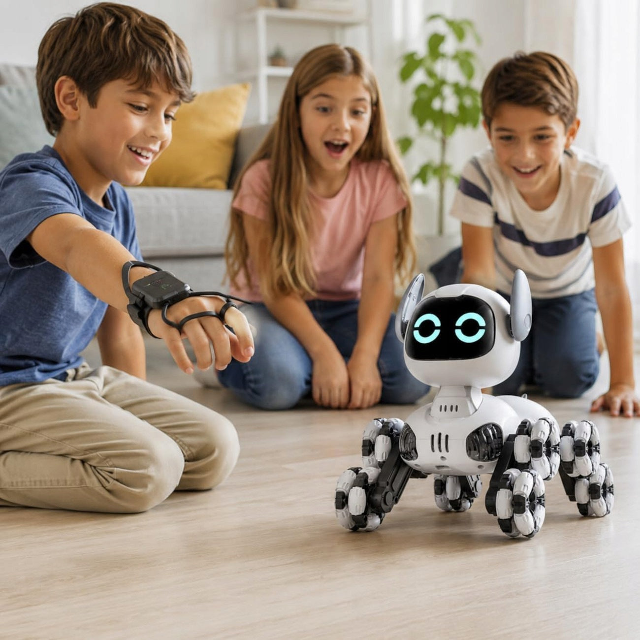 INTERACTIVE ROBOT DOG REMOTE CONTROLLED GESTURES REMOTE CONTROL LED 360 GIFT Packaging status original