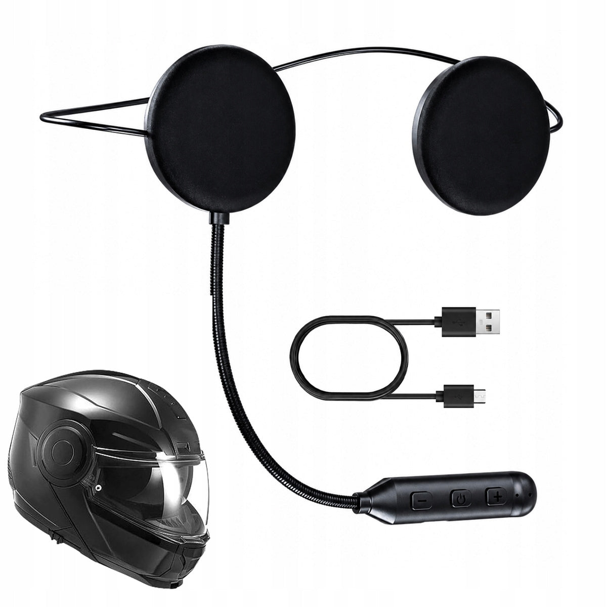 INTERCOM HEADPHONES BT 5.3 BLUETOOTH FOR HELMET MOTORCYCLE, BICYCLE
