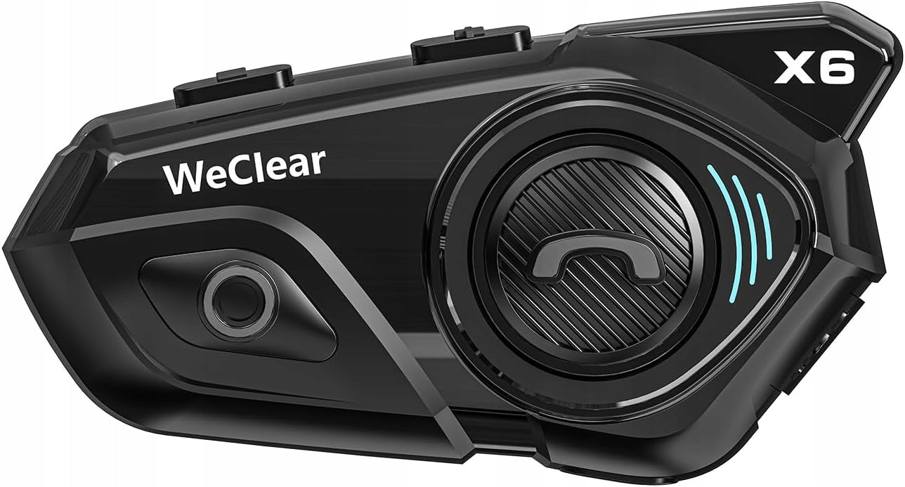 INTERCOM MOTORCYCLE HEADSET FOR HELMET BT RADIO WECLEAR X6