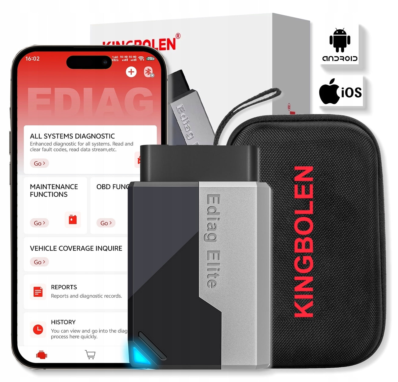 INTERFACE DIAGNOSTIC SCANNER EDIAG ELITE OBD 2 LIFETIME UPDATE PL