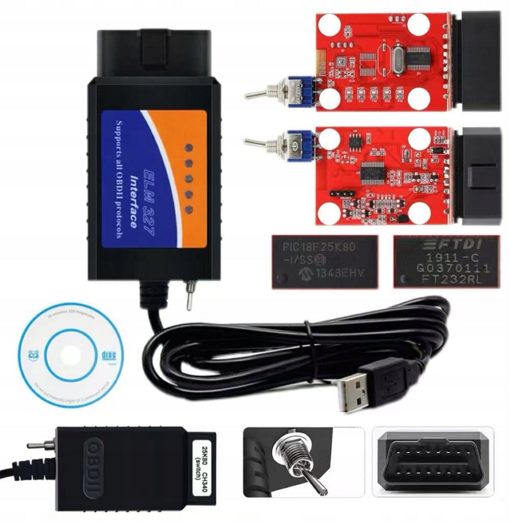 INTERFACE FORD MAZDA FORSCAN HS/MS CAN ELM327 ELMCONFIG + CALIBRATION FILES