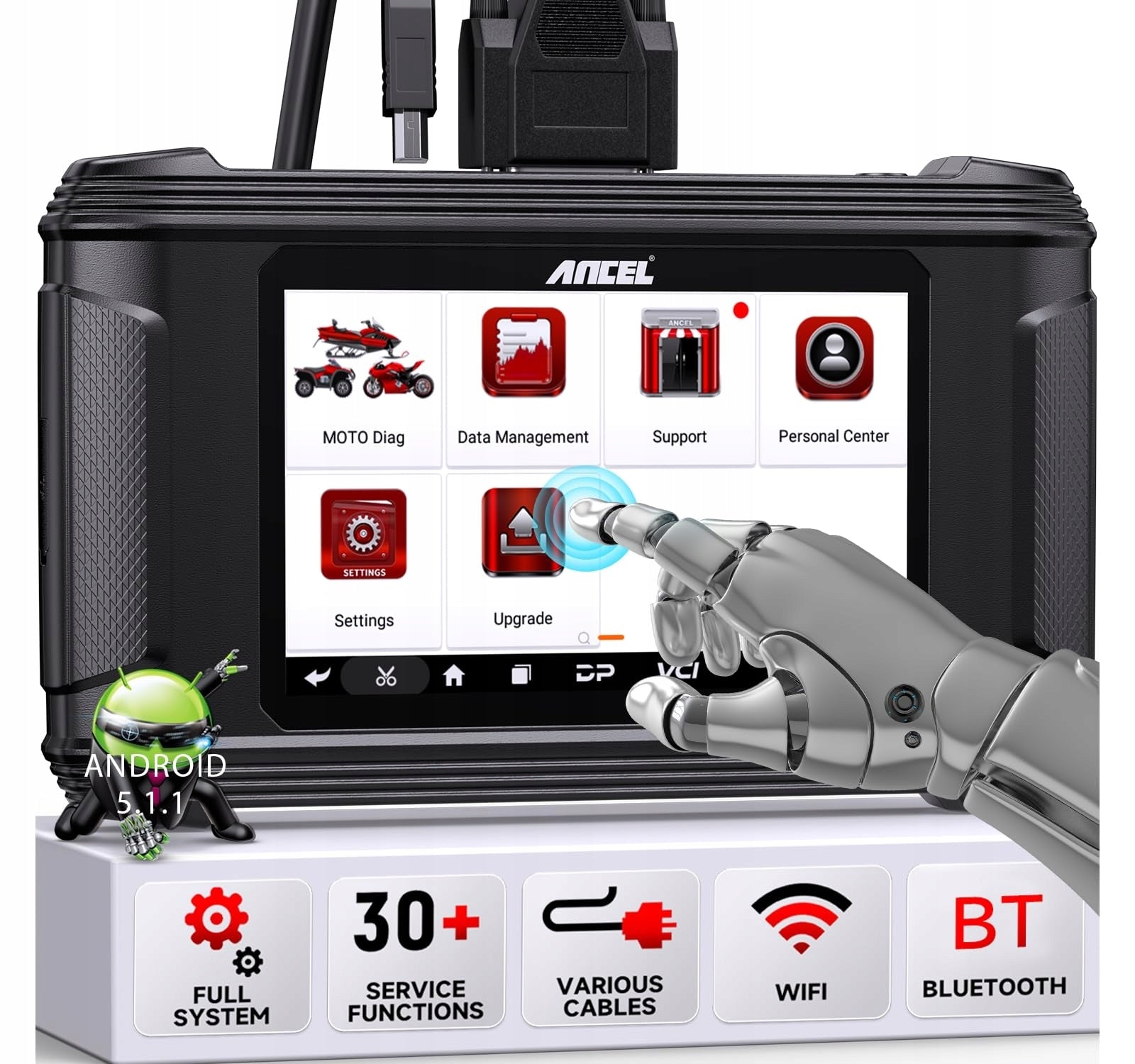 INTERFACE OBD DIAGNOSTIC TESTER FOR MOTORCYCLES ABS SAS ESP EPB TPMS Engine EAN (GTIN) 5904954303369
