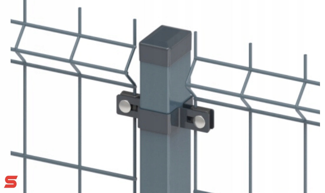 INTERMEDIATE THROUGH CLAMP FOR POST PANELS 60x40 GRAPHITE ANTHRACITE 7016 Kind Intermediate Clamp