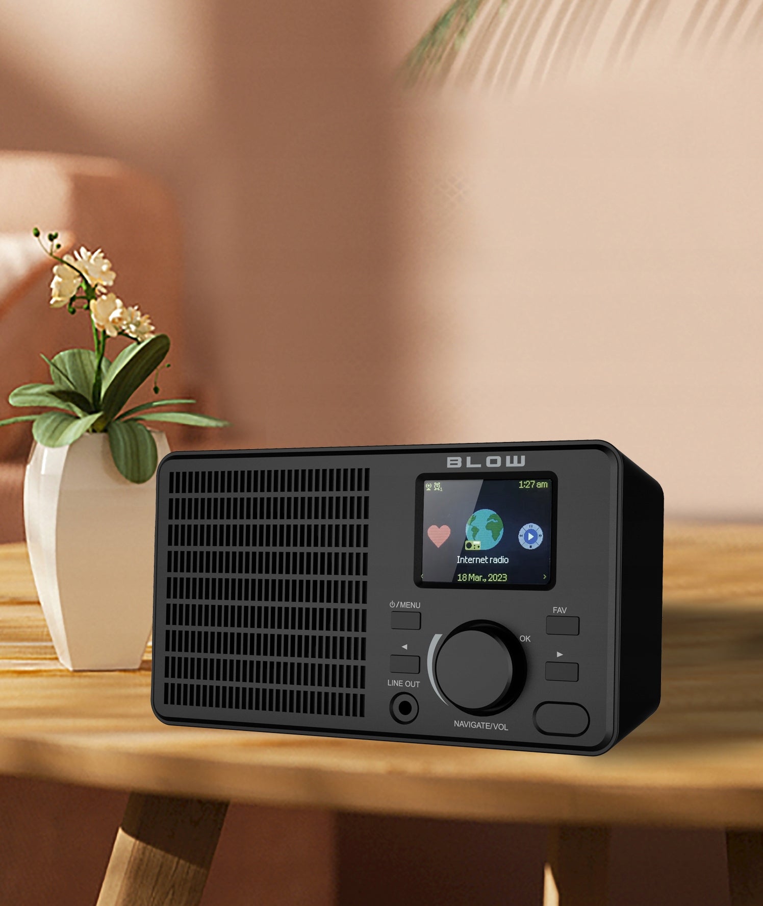 INTERNET RADIO KITCHEN NETWORK FM BLUETOOTH WIFI LCD RDS ALARM CLOCK Packaging status original
