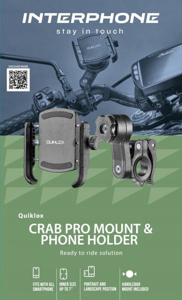 INTERPHONE PHONE HOLDER QUIKLOX CRAB PRO Brand INTERPHONE
