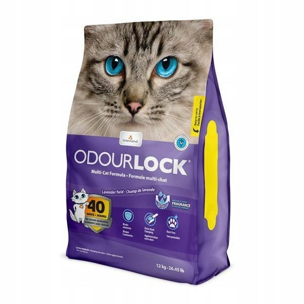 INTERSAND CAT LITTER ODOUR LOCK LAVENDER 12KG Volume 12 l