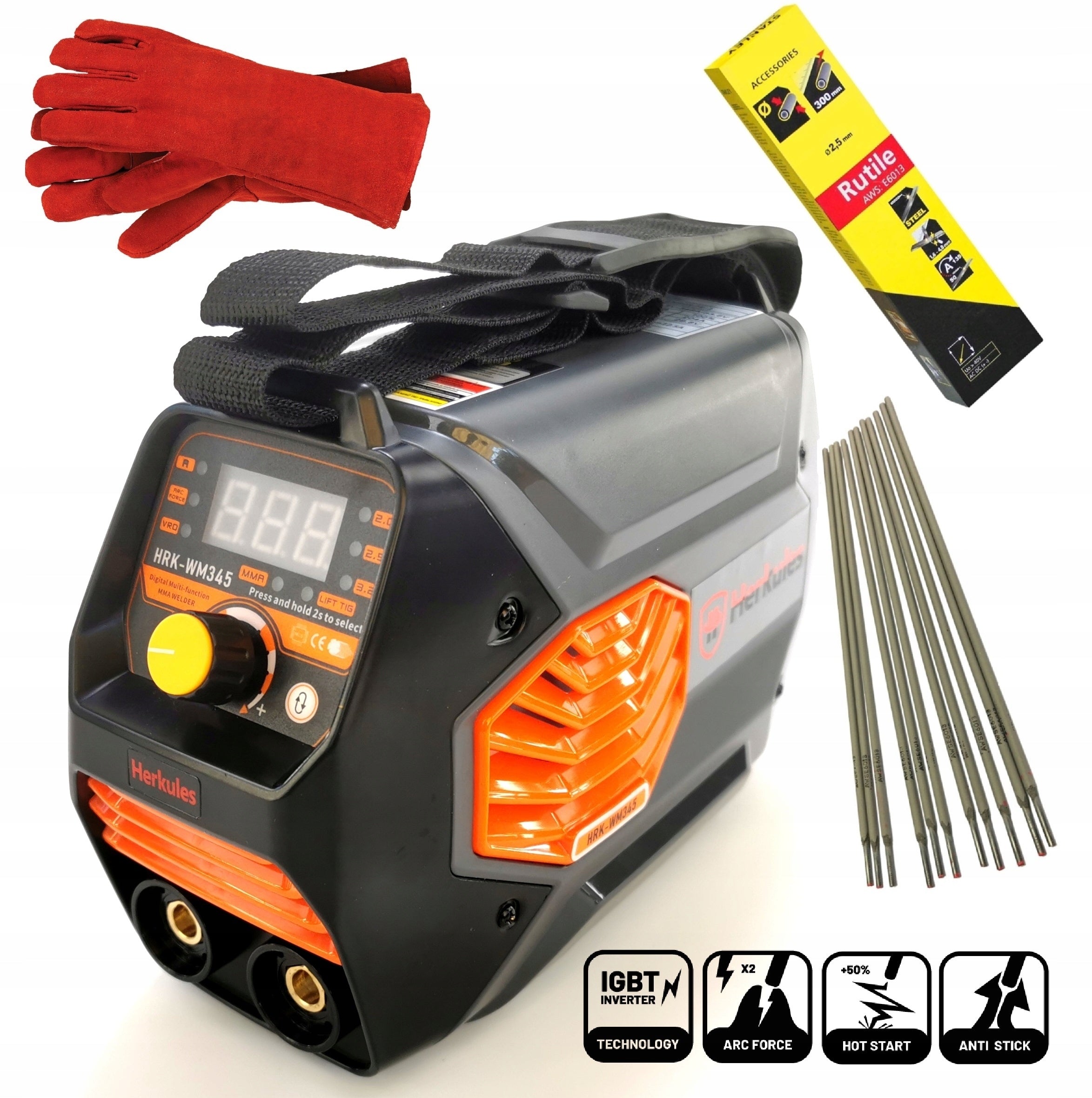 INVERTER WELDER Herkules 20-345A INVERTER 230V MMA TIG LCD SYNERGY PRO
