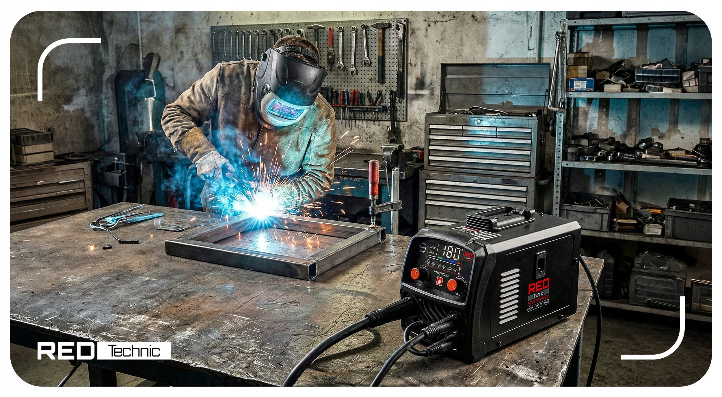 INVERTER WELDER MIGOMAT FCAW FLUX MMA TIG-LIFT 180A SYNERGY 2x WIRE Welding methods MMA TIG